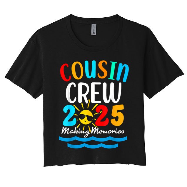 Cousin Crew 2025 Summer Vacation Beach Family Trips Matching Crop Top
