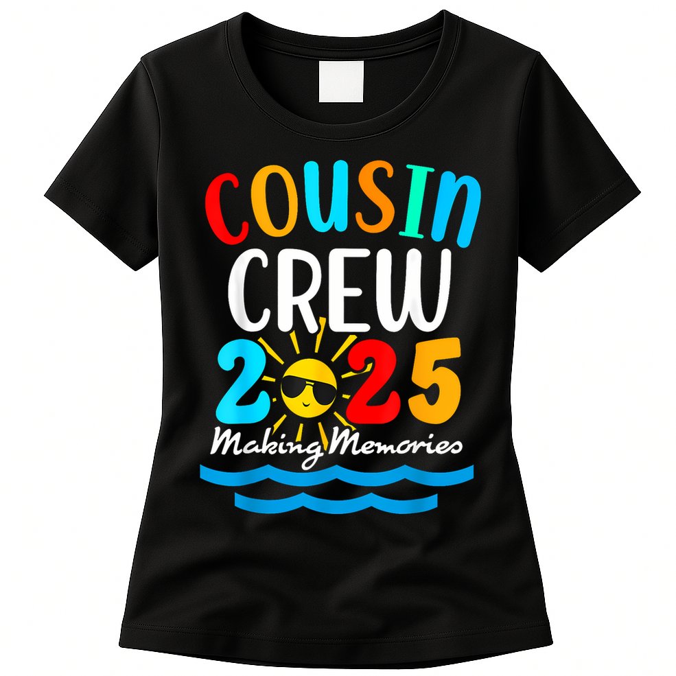 Cousin Crew 2025 Summer Vacation Beach Family Trips Matching Womens T-Shirt