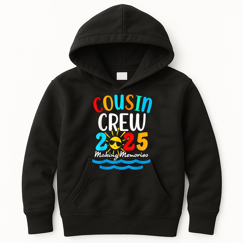 Cousin Crew 2025 Summer Vacation Beach Family Trips Matching Kids Hoodie