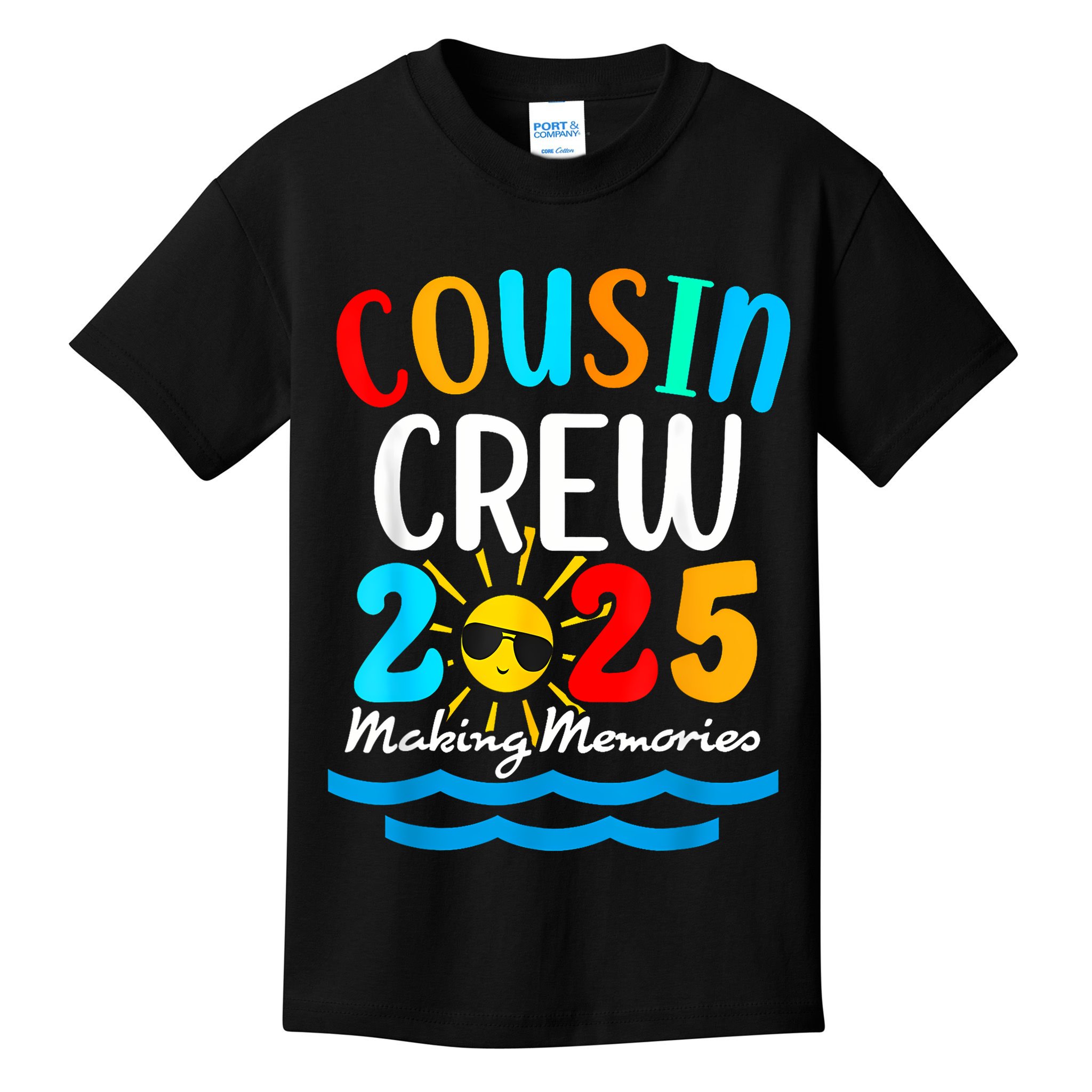 Cousin Crew 2025 Summer Vacation Beach Family Trips Matching Kids T-Shirt