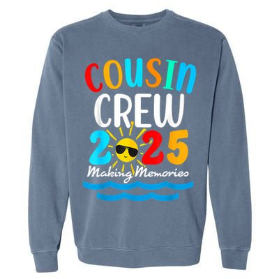 Cousin Crew 2025 Summer Vacation Beach Family Trips Matching Garment-Dyed Sweatshirt