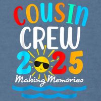 Cousin Crew 2025 Summer Vacation Beach Family Trips Matching Garment-Dyed Sweatshirt