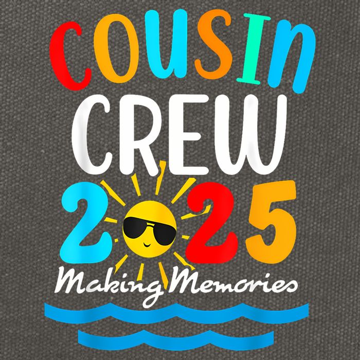 Cousin Crew 2025 Summer Vacation Beach Family Trips Matching Cotton Canvas Backpack