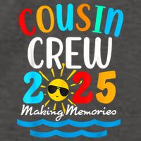 Cousin Crew 2025 Summer Vacation Beach Family Trips Matching Vector Backpack