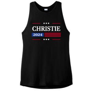 Chris Christie 2024 For President American Ladies PosiCharge Tri-Blend Wicking Tank