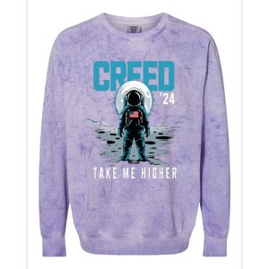 Cool C.R.E.E.D. 24 Take Me H.I.G.H.E.R American Astronaut Colorblast Crewneck Sweatshirt