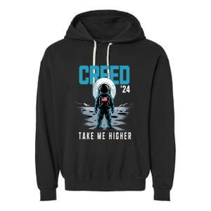 Cool C.R.E.E.D. 24 Take Me H.I.G.H.E.R American Astronaut Garment-Dyed Fleece Hoodie