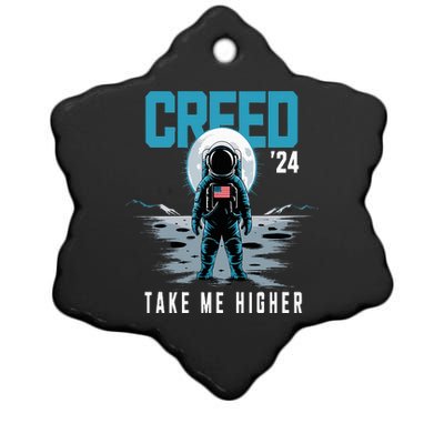 Cool C.R.E.E.D. 24 Take Me H.I.G.H.E.R American Astronaut Ceramic Star Ornament