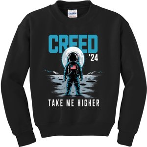 Cool C.R.E.E.D. 24 Take Me H.I.G.H.E.R American Astronaut Kids Sweatshirt