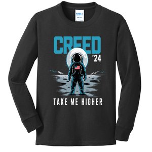 Cool C.R.E.E.D. 24 Take Me H.I.G.H.E.R American Astronaut Kids Long Sleeve Shirt