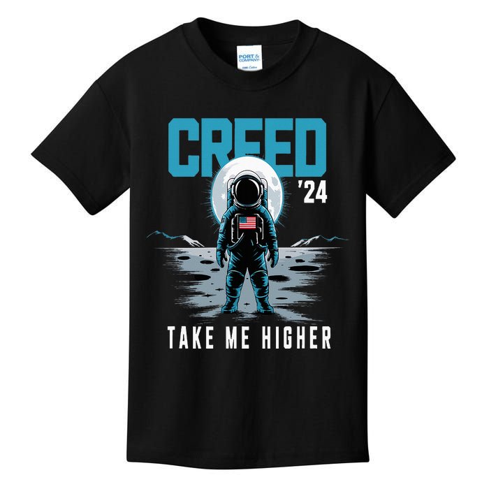 Cool C.R.E.E.D. 24 Take Me H.I.G.H.E.R American Astronaut Kids T-Shirt