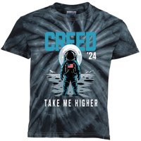 Cool C.R.E.E.D. 24 Take Me H.I.G.H.E.R American Astronaut Kids Tie-Dye T-Shirt