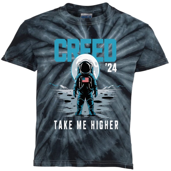 Cool C.R.E.E.D. 24 Take Me H.I.G.H.E.R American Astronaut Kids Tie-Dye T-Shirt