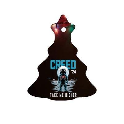 Cool C.R.E.E.D. 24 Take Me H.I.G.H.E.R American Astronaut Ceramic Tree Ornament