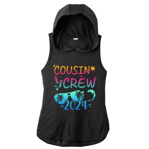 Cousin Crew 2024 For Summer Vacation Holiday Family Camp Ladies PosiCharge Tri-Blend Wicking Draft Hoodie Tank