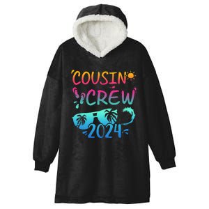 Cousin Crew 2024 For Summer Vacation Holiday Family Camp Hooded Wearable Blanket