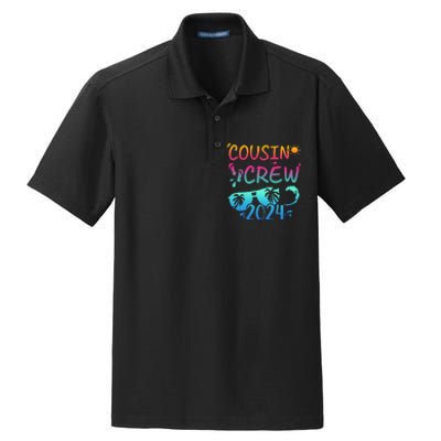 Cousin Crew 2024 For Summer Vacation Holiday Family Camp Dry Zone Grid Polo