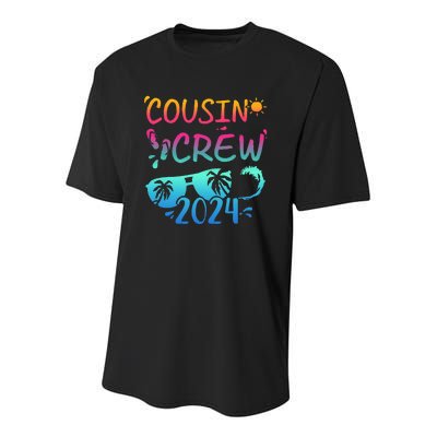 Cousin Crew 2024 For Summer Vacation Holiday Family Camp Youth Performance Sprint T-Shirt