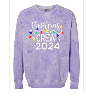 Christmas Crew 2024 Family Christmas Pajamas Xmas Matching Colorblast Crewneck Sweatshirt