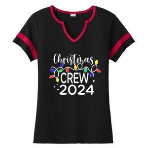 Christmas Crew 2024 Family Christmas Pajamas Xmas Matching Ladies Halftime Notch Neck Tee