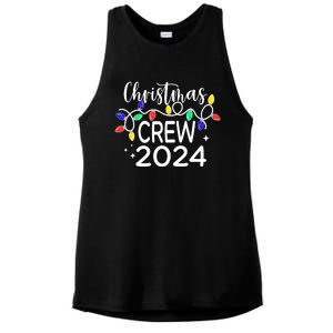 Christmas Crew 2024 Family Christmas Pajamas Xmas Matching Ladies PosiCharge Tri-Blend Wicking Tank