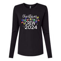 Christmas Crew 2024 Family Christmas Pajamas Xmas Matching Womens Cotton Relaxed Long Sleeve T-Shirt