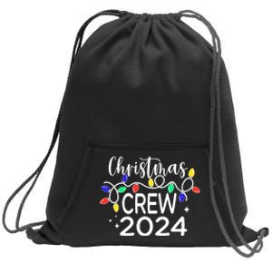 Christmas Crew 2024 Family Christmas Pajamas Xmas Matching Sweatshirt Cinch Pack Bag