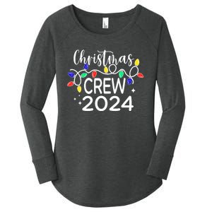 Christmas Crew 2024 Family Christmas Pajamas Xmas Matching Women's Perfect Tri Tunic Long Sleeve Shirt