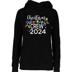 Christmas Crew 2024 Family Christmas Pajamas Xmas Matching Womens Funnel Neck Pullover Hood