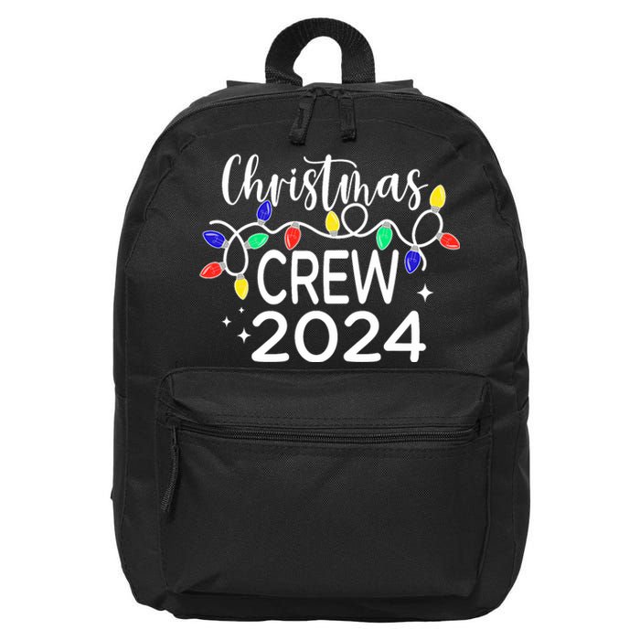 Christmas Crew 2024 Family Christmas Pajamas Xmas Matching 16 in Basic Backpack