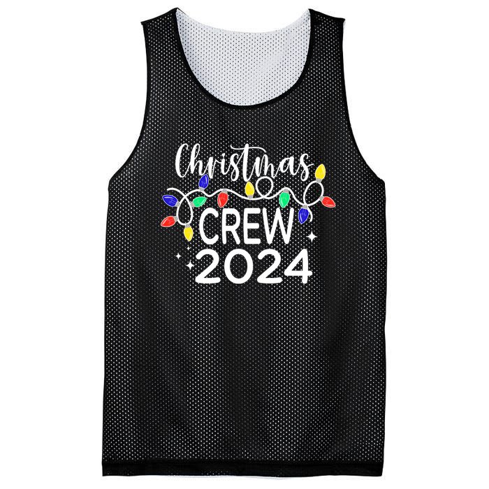 Christmas Crew 2024 Family Christmas Pajamas Xmas Matching Mesh Reversible Basketball Jersey Tank