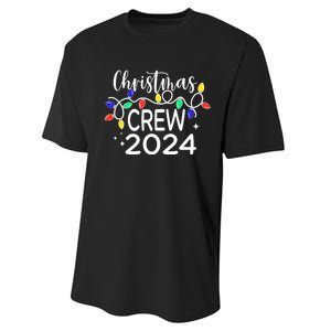 Christmas Crew 2024 Family Christmas Pajamas Xmas Matching Performance Sprint T-Shirt