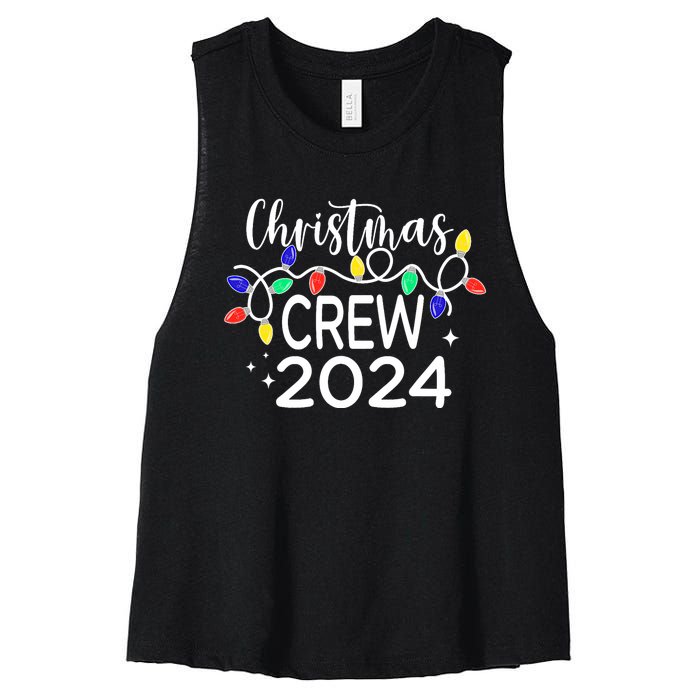 Christmas Crew 2024 Family Christmas Pajamas Xmas Matching Women's Racerback Cropped Tank