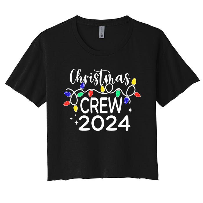 Christmas Crew 2024 Family Christmas Pajamas Xmas Matching Women's Crop Top Tee