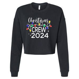 Christmas Crew 2024 Family Christmas Pajamas Xmas Matching Cropped Pullover Crew