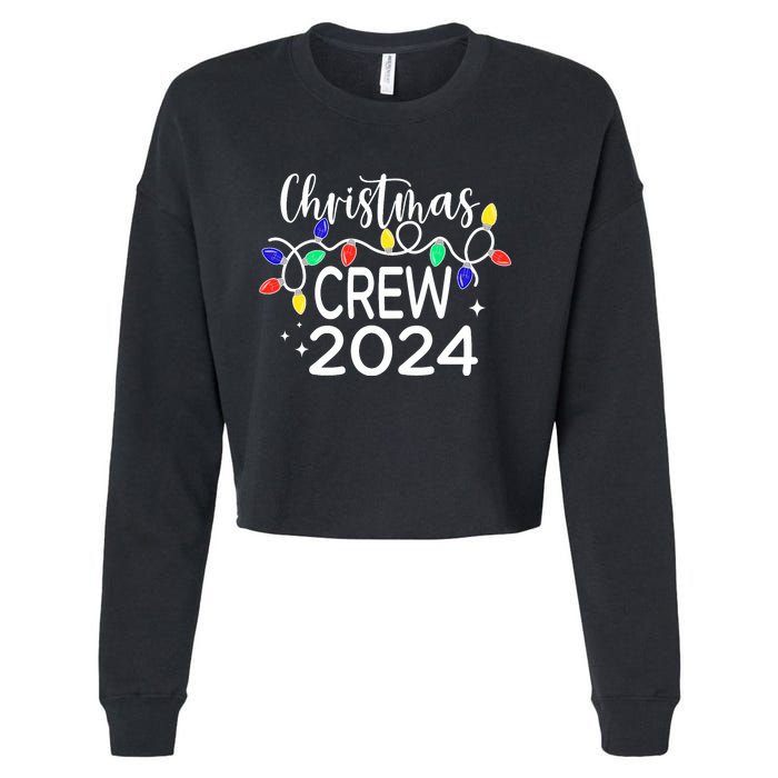 Christmas Crew 2024 Family Christmas Pajamas Xmas Matching Cropped Pullover Crew