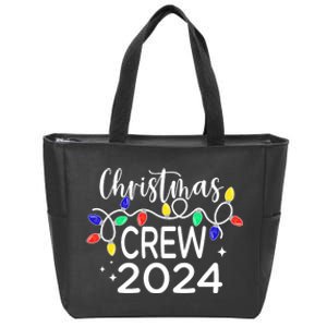 Christmas Crew 2024 Family Christmas Pajamas Xmas Matching Zip Tote Bag