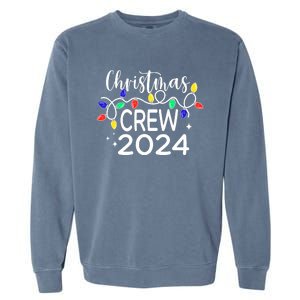 Christmas Crew 2024 Family Christmas Pajamas Xmas Matching Garment-Dyed Sweatshirt