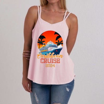 Caribbean Cruise 2024 Family Vacation Trip Cruising Matching Women's Strappy Tank