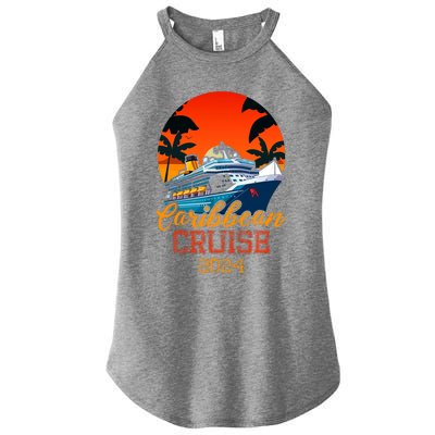 Caribbean Cruise 2024 Family Vacation Trip Cruising Matching Women’s Perfect Tri Rocker Tank