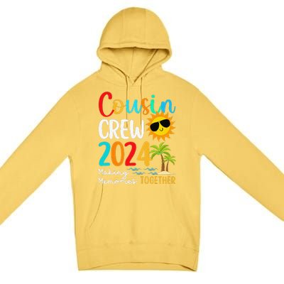 Cousin Crew 2024 Summer Vacation Beach Family Trips Matching Premium Pullover Hoodie