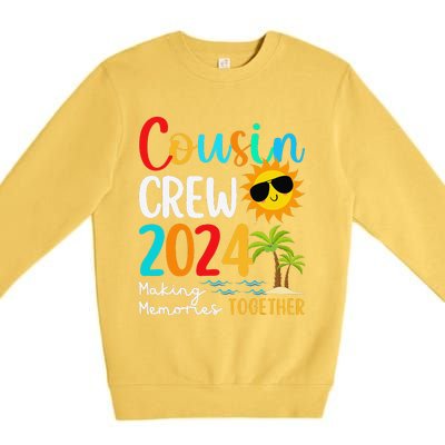 Cousin Crew 2024 Summer Vacation Beach Family Trips Matching Premium Crewneck Sweatshirt