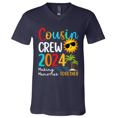 Cousin Crew 2024 Summer Vacation Beach Family Trips Matching V-Neck T-Shirt