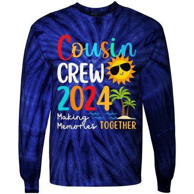 Cousin Crew 2024 Summer Vacation Beach Family Trips Matching Tie-Dye Long Sleeve Shirt