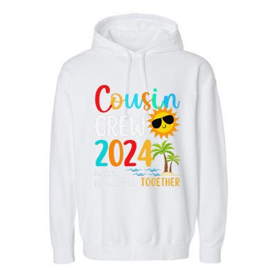 Cousin Crew 2024 Summer Vacation Beach Family Trips Matching Garment-Dyed Fleece Hoodie