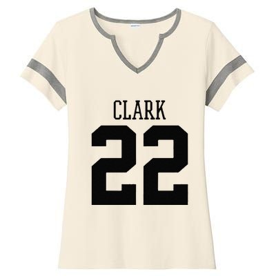 Cute Clark 22 Iowa Basketball Gift Ladies Halftime Notch Neck Tee