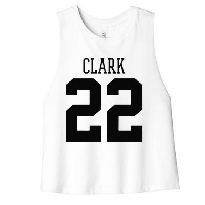 Cute Clark 22 Iowa Basketball Gift Women's Racerback Cropped Tank