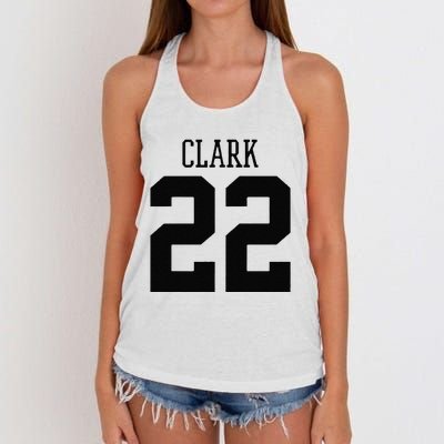 Cute Clark 22 Iowa Basketball Gift Women's Knotted Racerback Tank