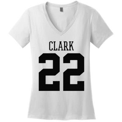 Cute Clark 22 Iowa Basketball Gift Women's V-Neck T-Shirt