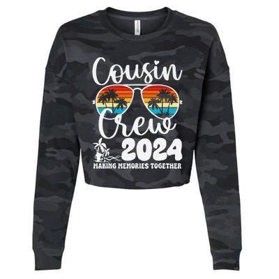 Cousin Crew 2024 Summer Vacation Beach Family Trips Matching Cropped Pullover Crew